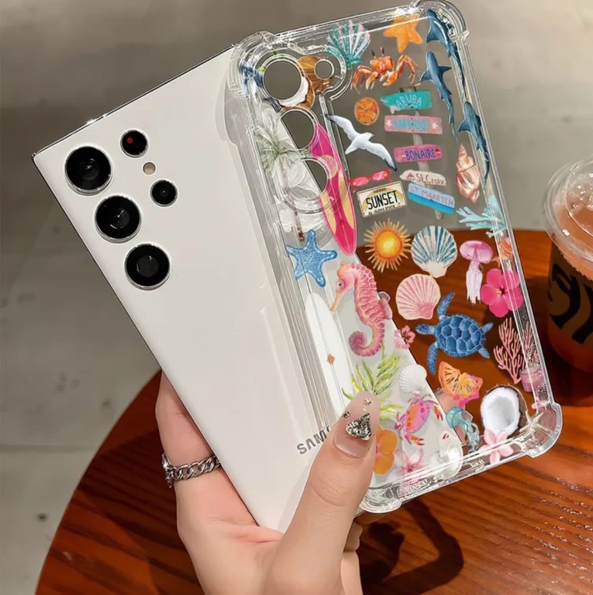 Ocean-themed clear case